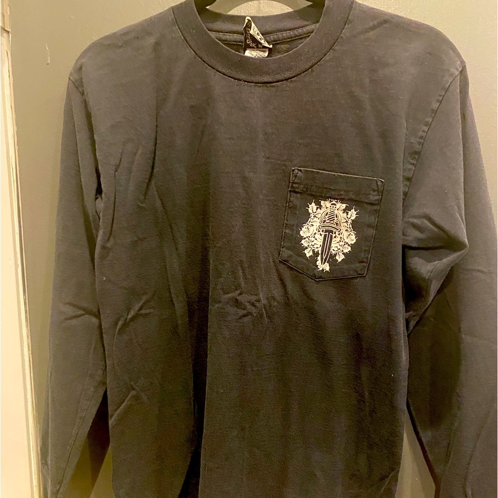 Vintage Chrome Hearts t shirt, black long sleeve medium, no holes. Some fading.